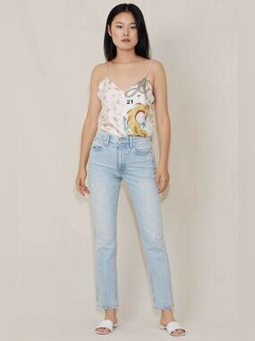 SLVRLAKE Virginia Slim Straight Leg Jeans in Love Song size 29 (inseam altered)